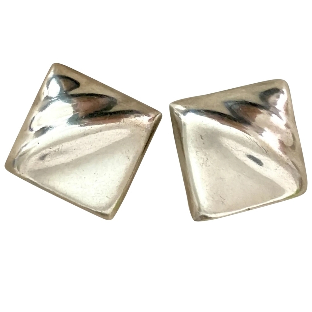Vintage TAXCO Sterling Silver 925 Clip On Earrings